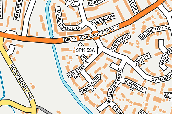 ST19 5SW map - OS OpenMap – Local (Ordnance Survey)