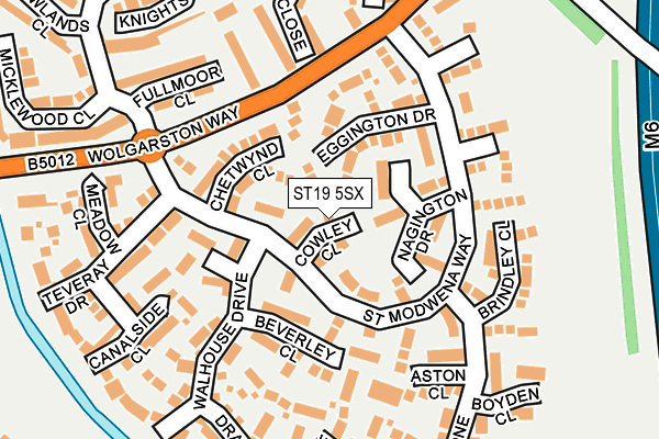 ST19 5SX map - OS OpenMap – Local (Ordnance Survey)