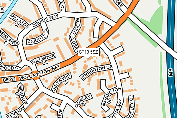ST19 5SZ map - OS OpenMap – Local (Ordnance Survey)