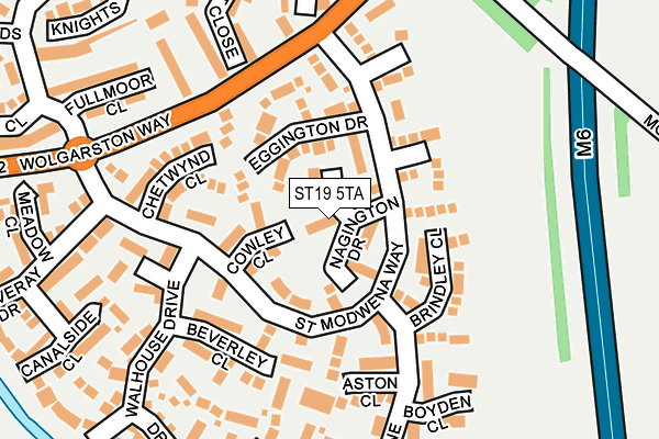 ST19 5TA map - OS OpenMap – Local (Ordnance Survey)