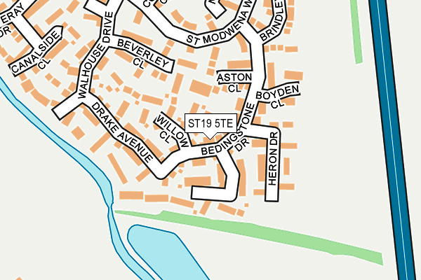ST19 5TE map - OS OpenMap – Local (Ordnance Survey)