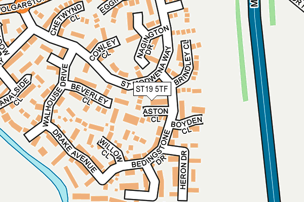 ST19 5TF map - OS OpenMap – Local (Ordnance Survey)