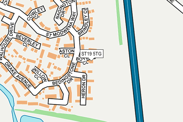 ST19 5TG map - OS OpenMap – Local (Ordnance Survey)
