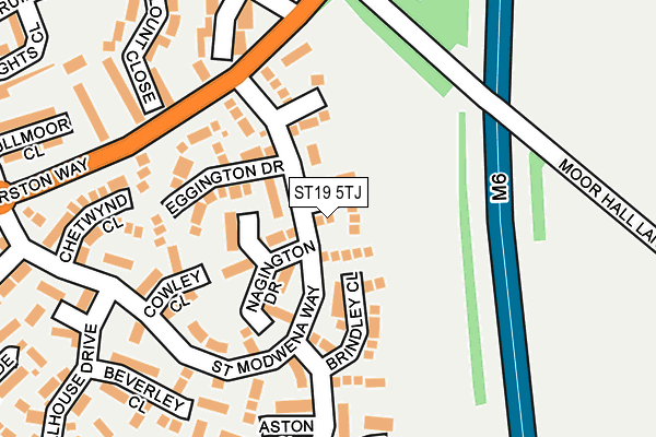 ST19 5TJ map - OS OpenMap – Local (Ordnance Survey)