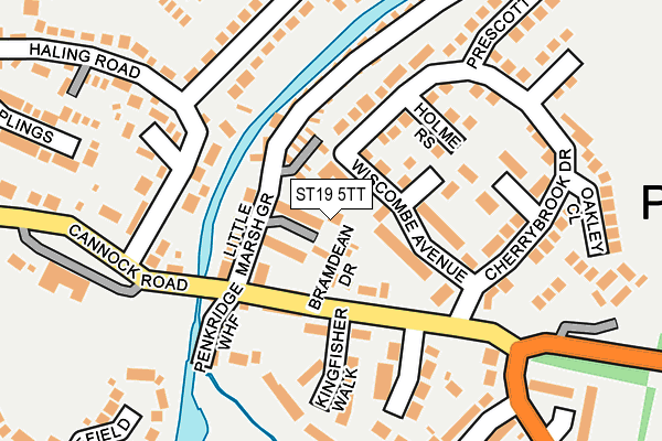 ST19 5TT map - OS OpenMap – Local (Ordnance Survey)