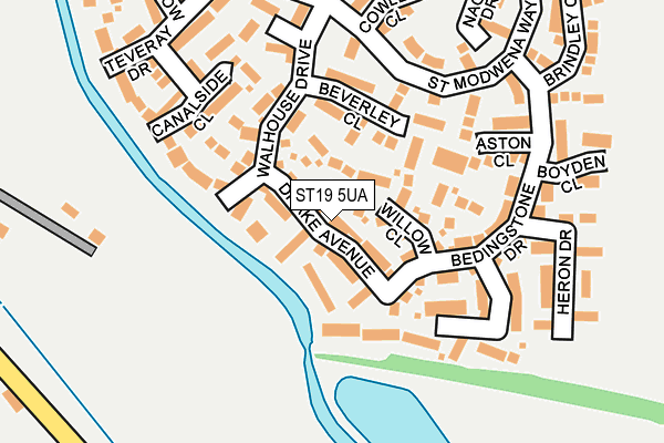 ST19 5UA map - OS OpenMap – Local (Ordnance Survey)