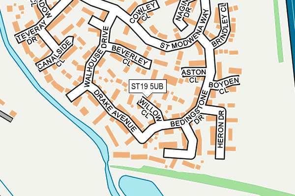 ST19 5UB map - OS OpenMap – Local (Ordnance Survey)
