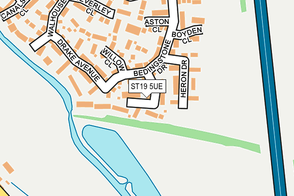 ST19 5UE map - OS OpenMap – Local (Ordnance Survey)