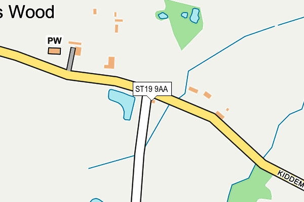 ST19 9AA map - OS OpenMap – Local (Ordnance Survey)