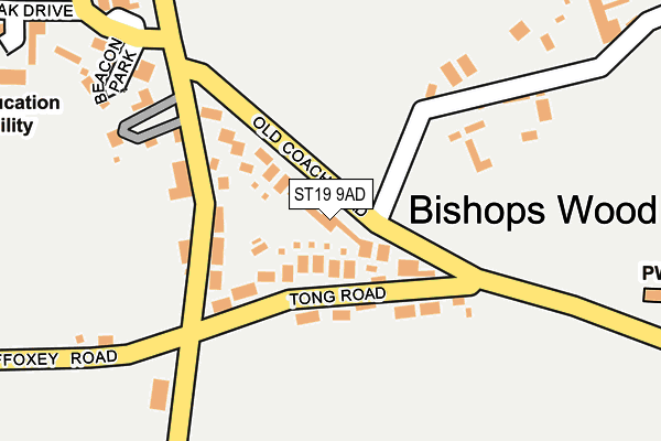ST19 9AD map - OS OpenMap – Local (Ordnance Survey)