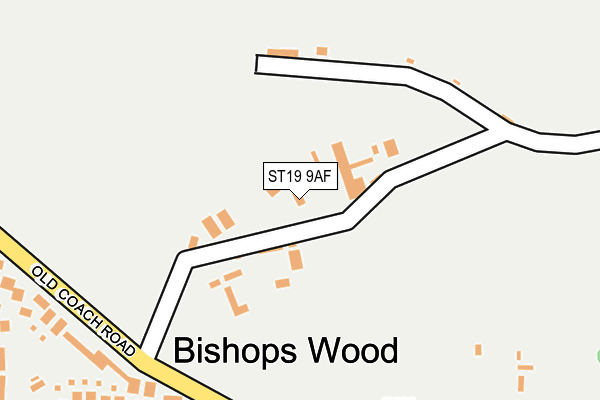 ST19 9AF map - OS OpenMap – Local (Ordnance Survey)