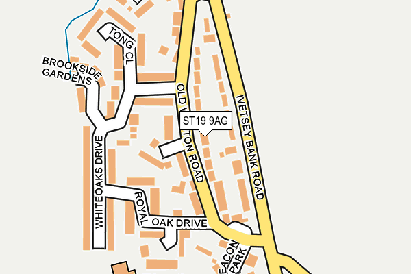ST19 9AG map - OS OpenMap – Local (Ordnance Survey)