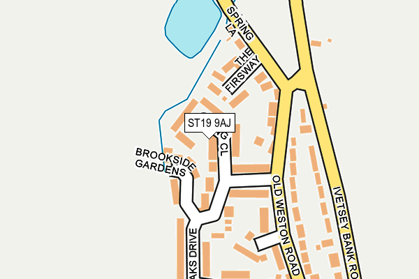 ST19 9AJ map - OS OpenMap – Local (Ordnance Survey)