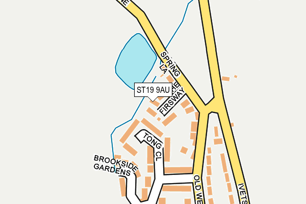 ST19 9AU map - OS OpenMap – Local (Ordnance Survey)