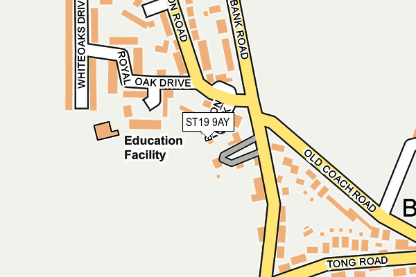 ST19 9AY map - OS OpenMap – Local (Ordnance Survey)