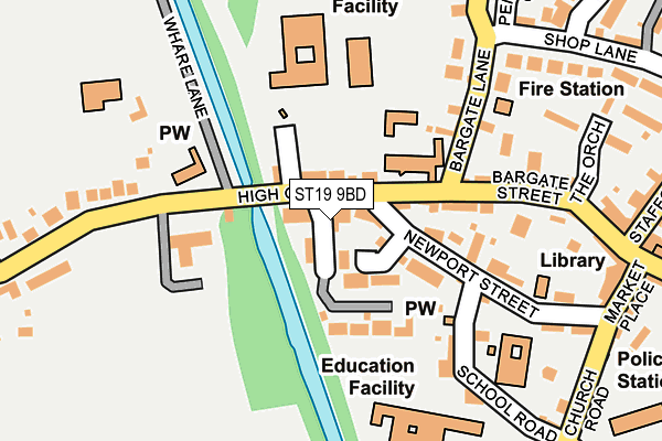 ST19 9BD map - OS OpenMap – Local (Ordnance Survey)