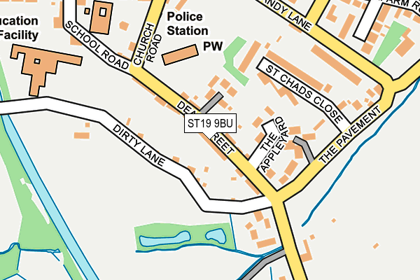 ST19 9BU map - OS OpenMap – Local (Ordnance Survey)
