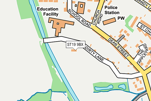 ST19 9BX map - OS OpenMap – Local (Ordnance Survey)