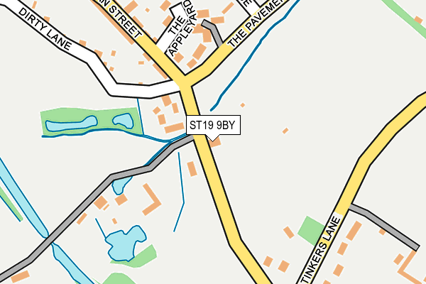 ST19 9BY map - OS OpenMap – Local (Ordnance Survey)