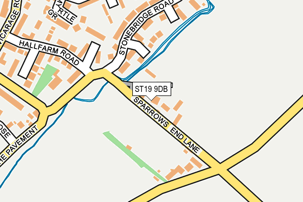 ST19 9DB map - OS OpenMap – Local (Ordnance Survey)