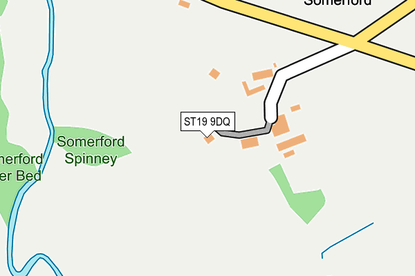 ST19 9DQ map - OS OpenMap – Local (Ordnance Survey)