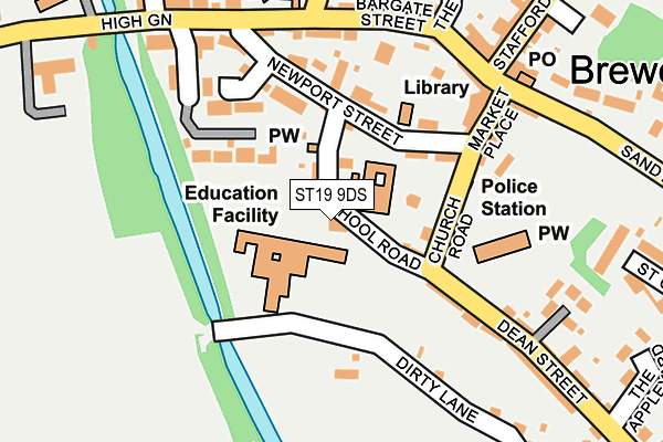 ST19 9DS map - OS OpenMap – Local (Ordnance Survey)