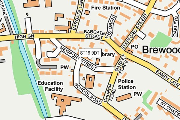 ST19 9DT map - OS OpenMap – Local (Ordnance Survey)