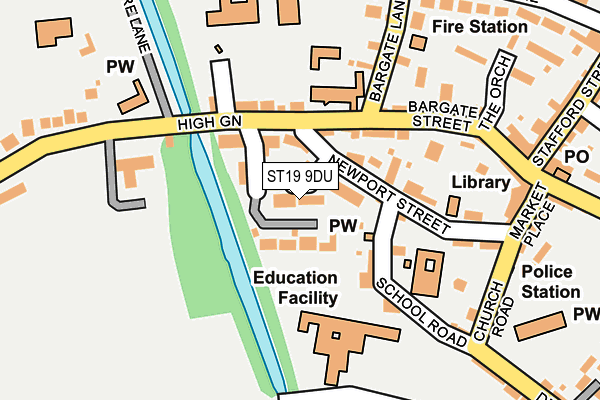 ST19 9DU map - OS OpenMap – Local (Ordnance Survey)