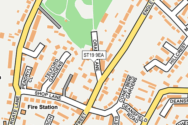 ST19 9EA map - OS OpenMap – Local (Ordnance Survey)