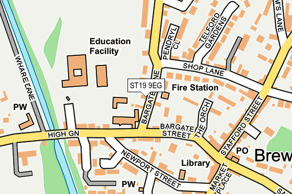 ST19 9EG map - OS OpenMap – Local (Ordnance Survey)