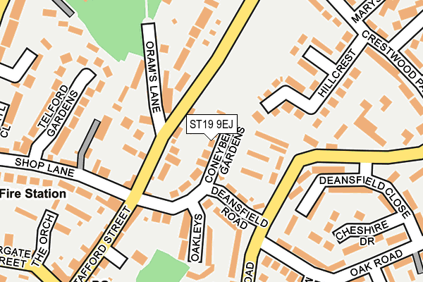 ST19 9EJ map - OS OpenMap – Local (Ordnance Survey)