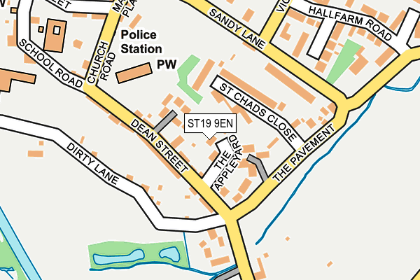 ST19 9EN map - OS OpenMap – Local (Ordnance Survey)