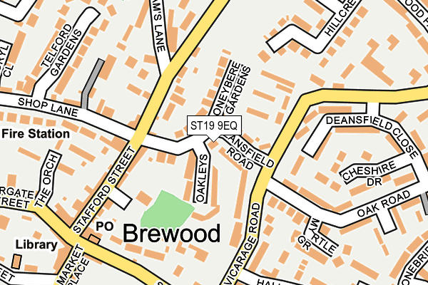 ST19 9EQ map - OS OpenMap – Local (Ordnance Survey)