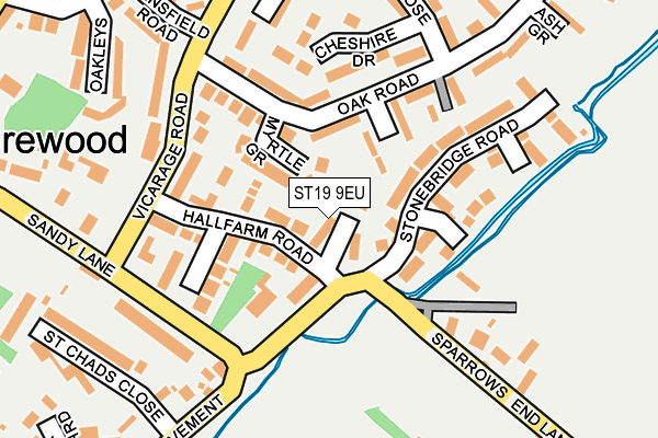 ST19 9EU map - OS OpenMap – Local (Ordnance Survey)