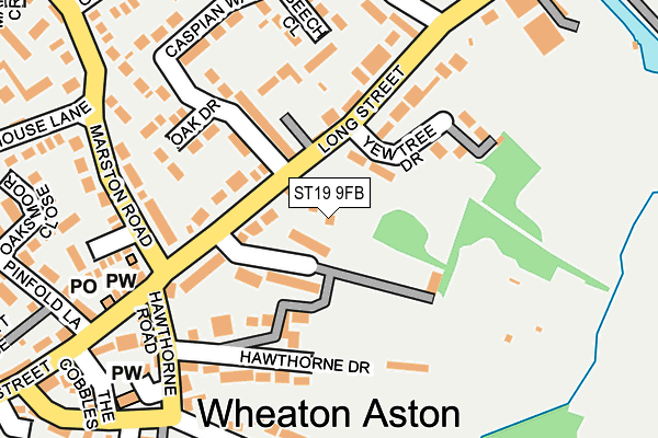 ST19 9FB map - OS OpenMap – Local (Ordnance Survey)