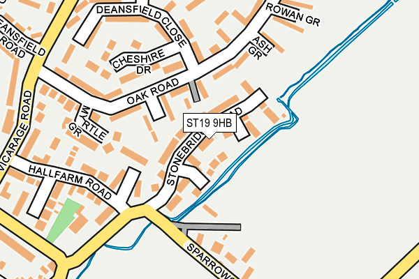 ST19 9HB map - OS OpenMap – Local (Ordnance Survey)