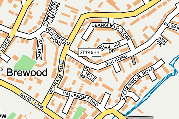 ST19 9HH map - OS OpenMap – Local (Ordnance Survey)