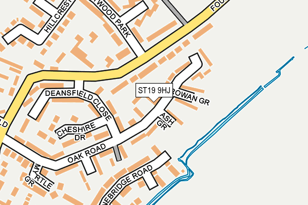 ST19 9HJ map - OS OpenMap – Local (Ordnance Survey)