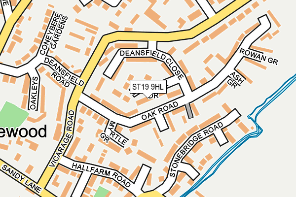 ST19 9HL map - OS OpenMap – Local (Ordnance Survey)