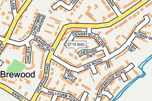 ST19 9HQ map - OS OpenMap – Local (Ordnance Survey)