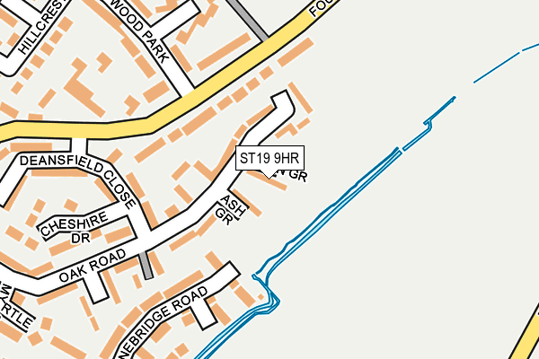 ST19 9HR map - OS OpenMap – Local (Ordnance Survey)