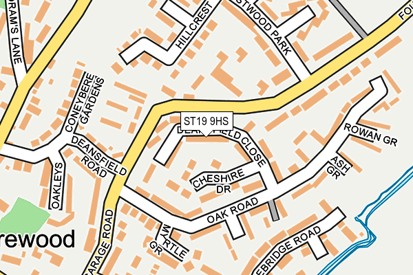 ST19 9HS map - OS OpenMap – Local (Ordnance Survey)