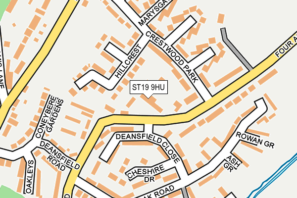 ST19 9HU map - OS OpenMap – Local (Ordnance Survey)