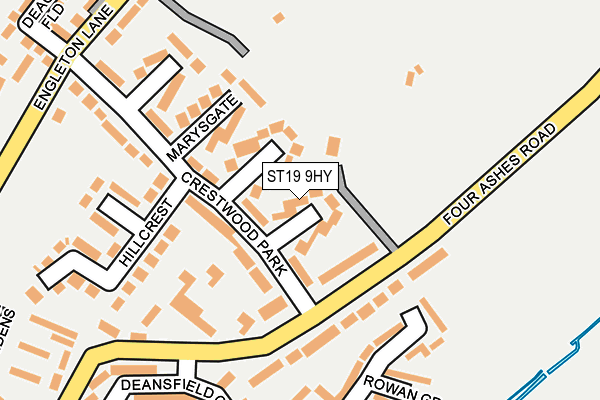 ST19 9HY map - OS OpenMap – Local (Ordnance Survey)