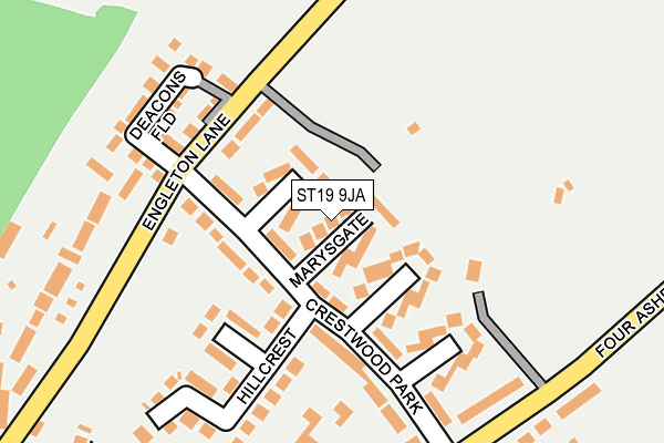 ST19 9JA map - OS OpenMap – Local (Ordnance Survey)