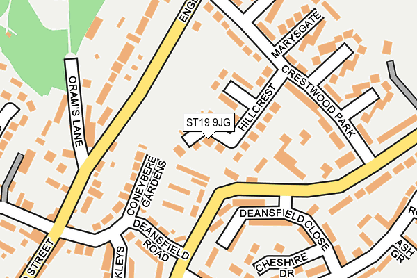 ST19 9JG map - OS OpenMap – Local (Ordnance Survey)