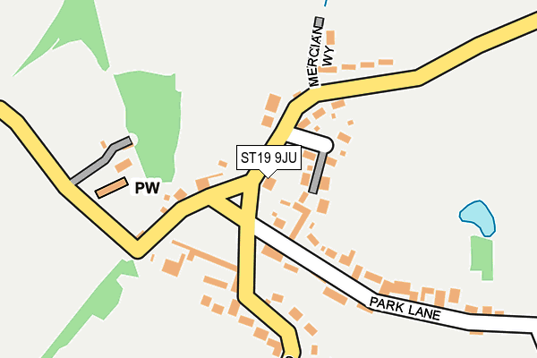 ST19 9JU map - OS OpenMap – Local (Ordnance Survey)