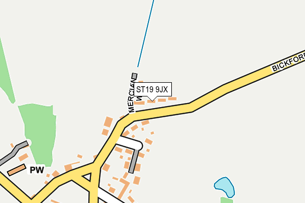 ST19 9JX map - OS OpenMap – Local (Ordnance Survey)