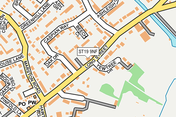 ST19 9NF map - OS OpenMap – Local (Ordnance Survey)
