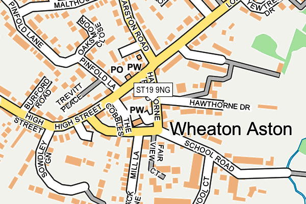 ST19 9NG map - OS OpenMap – Local (Ordnance Survey)